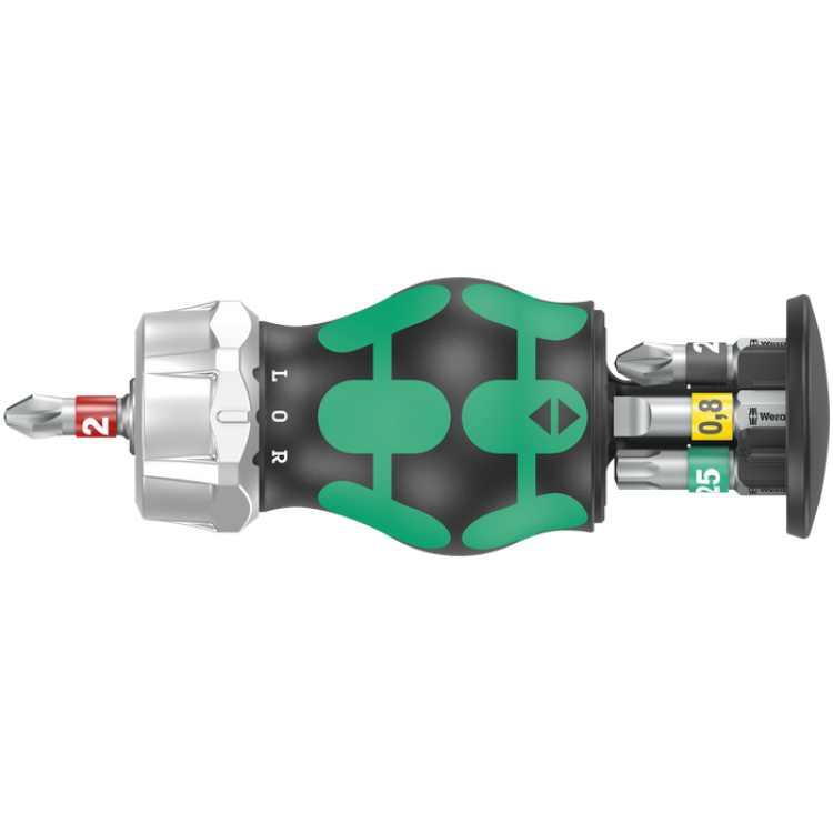 Ручка бітотримач з тріскачкою WERA Kraftform Kompakt Stubby RA 2, 05008884001