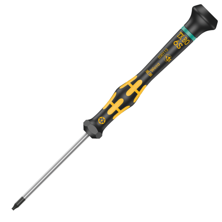 Викрутка 1567 TORX® BO ESD Kraftform Micro, з отвором в профілі, TX8x60мм, 05030114001