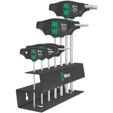 Набір викруток з поперечною ручкою WERA 454/7 HF Set 2, Hex-Plus з фіксуючою функцією, 7 предметів, 05023453001
