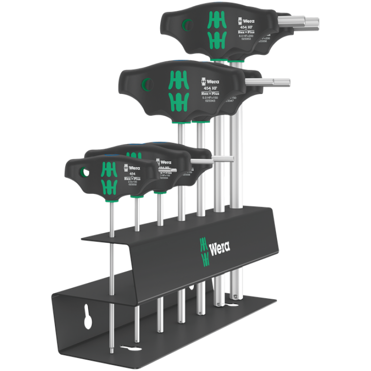 Набір викруток з поперечною ручкою WERA 454/7 HF Set 2, Hex-Plus з фіксуючою функцією, 7 предметів, 05023453001