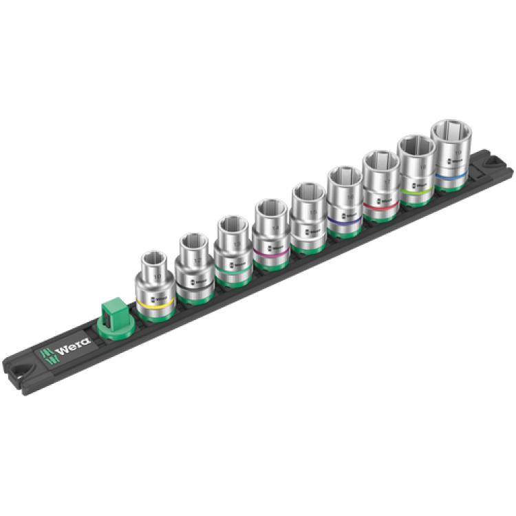 Набір торцевих головок Wera C 4 Zyklop 1/2", 9 предметів, 05005460001