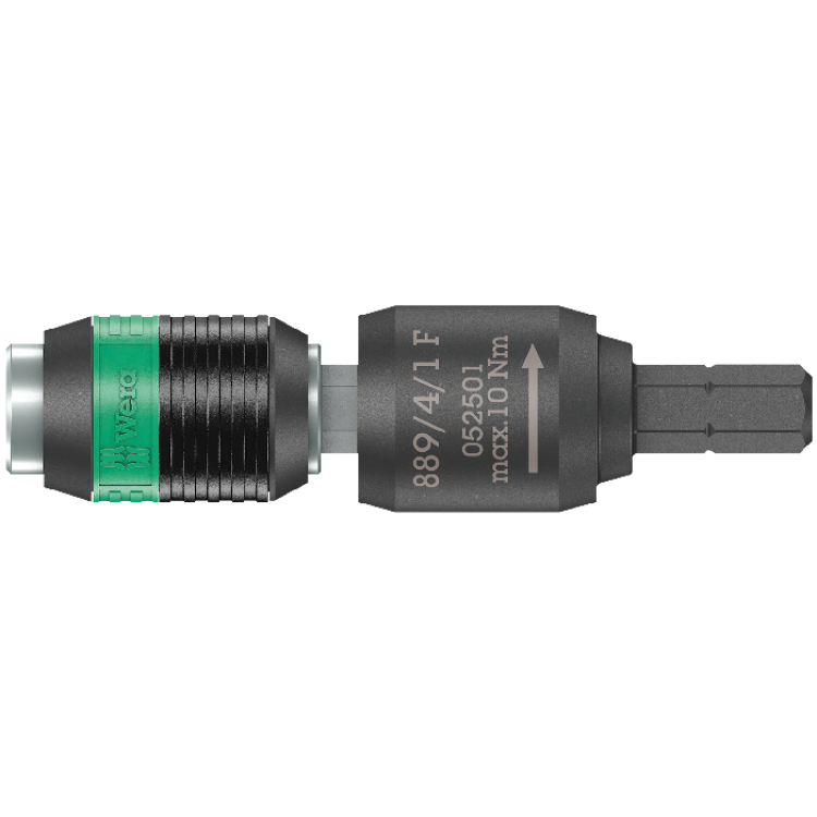 Бітотримач WERA Rapidaptor 889/4/1 F, з муфтою вільного ходу для динамометричної викрутки пістолетної форми, 05052501001