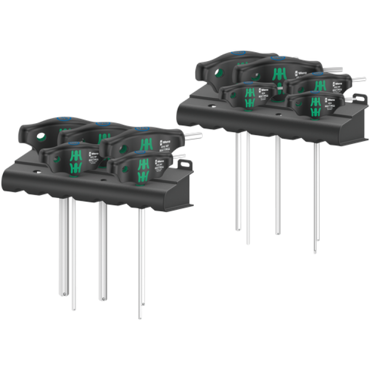 Набір дюймових викруток з поперечною ручкою, Hex-Plus 454/10 HF Set Imperial 1, з фіксуючою функцією, 05023451001