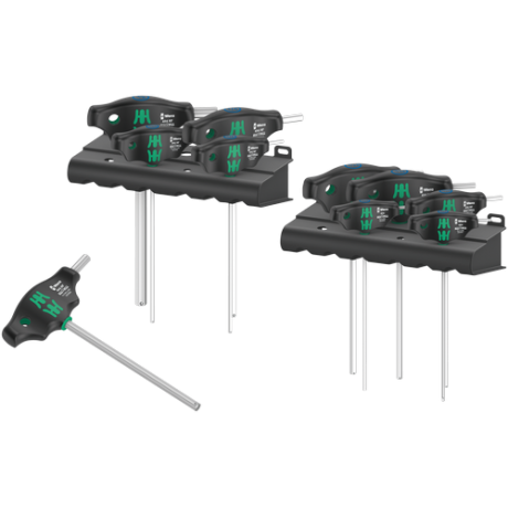 Набір дюймових викруток з поперечною ручкою, Hex-Plus 454/10 HF Set Imperial 1, з фіксуючою функцією, 05023451001