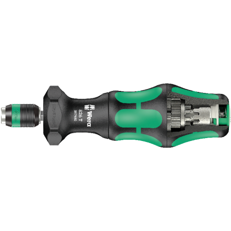 Ручка-тримач WERA 826 T Kraftform Turbo з швидкозажимним патроном Rapidaptor, 1/4"×146мм, 05057480001