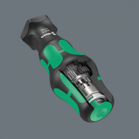 Ручка-тримач WERA 826 T Kraftform Turbo з швидкозажимним патроном Rapidaptor, 1/4"×146мм, 05057480001