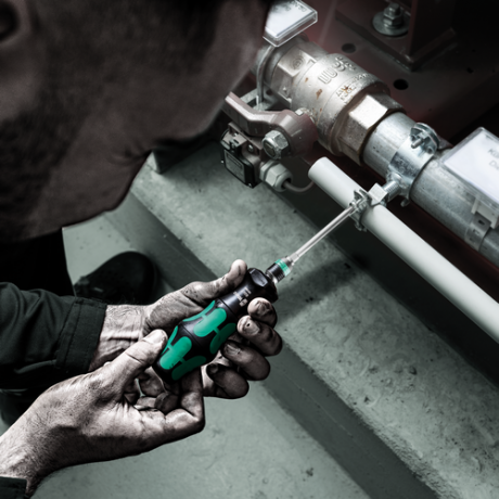 Ручка-тримач WERA 826 T Kraftform Turbo з швидкозажимним патроном Rapidaptor, 1/4"×146мм, 05057480001