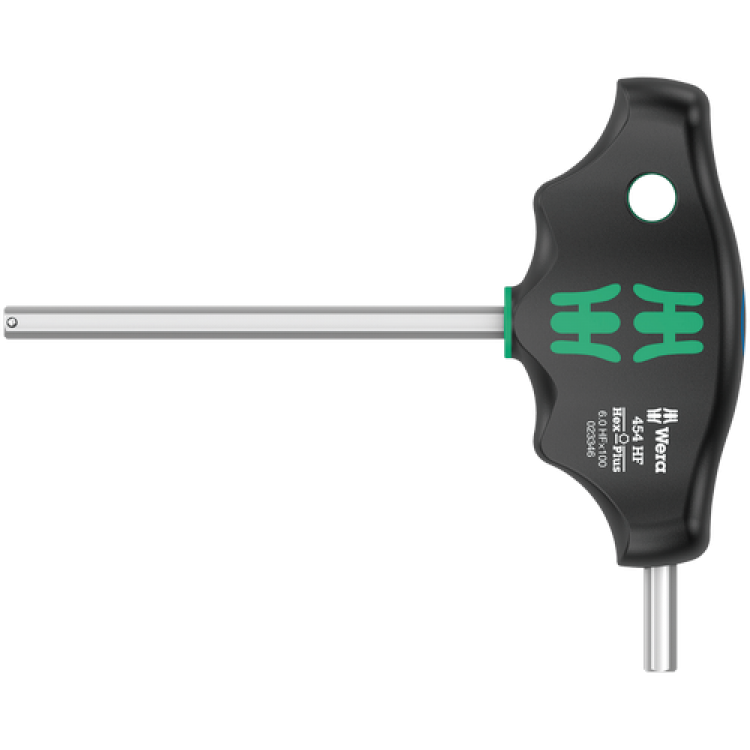 Шестигранна викрутка Wera з поперечною ручкою, Hex-Plus 454 HF, з фіксуючою функцією, 6×100мм, 05023346001