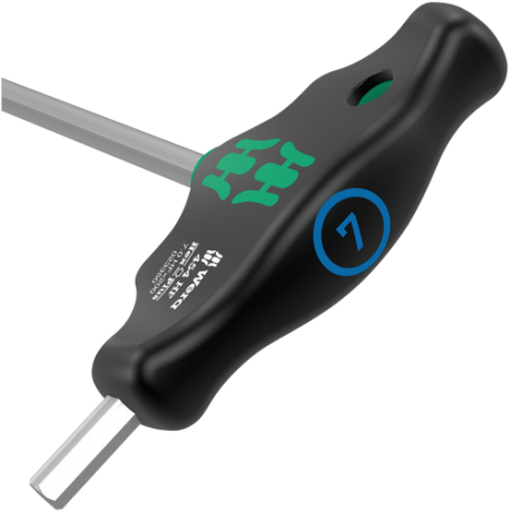 Шестигранна викрутка Wera з поперечною ручкою, Hex-Plus 454 HF, з фіксуючою функцією, 7×200мм, 05023350001