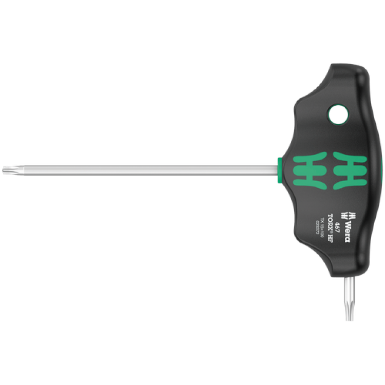 Шестигранна викрутка Wera з поперечною ручкою, 467 TORX® HF, з фіксуючою функцією, TX15×100мм, 05023372001