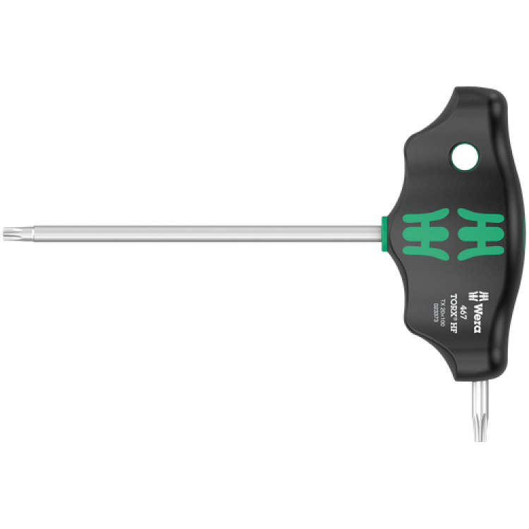 Шестигранна викрутка Wera з поперечною ручкою, 467 TORX® HF, з фіксуючою функцією, TX20×100мм, 05023373001