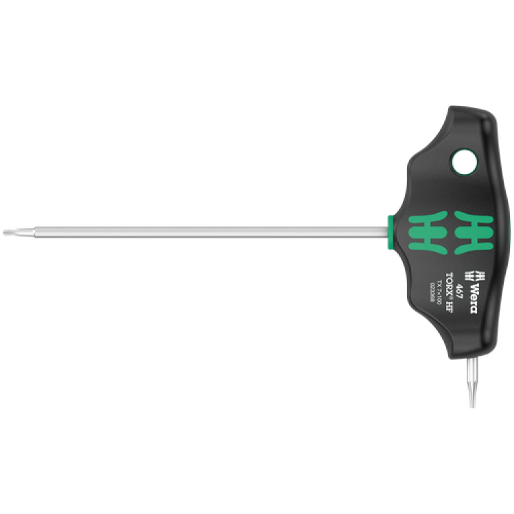 Шестигранна викрутка Wera з поперечною ручкою, 467 TORX® HF, з фіксуючою функцією, TX7×100мм, 05023368001