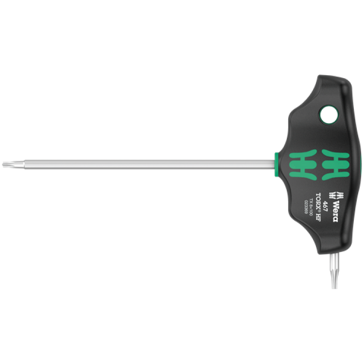 Шестигранна викрутка Wera з поперечною ручкою, 467 TORX® HF, з фіксуючою функцією, TX8×100мм, 05023369001