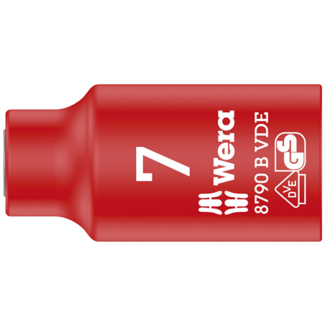 Торцева головка WERA Zyklop 8790 B VDE, ізольована, привід 3/8 ", 05004951001, 7.0×46.0мм