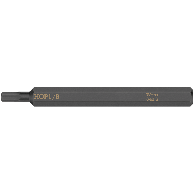 Біта WERA 840 S для ударної викрутки-гайковерта 921, тип наконечника HEX 1/8"×70, 05018154001