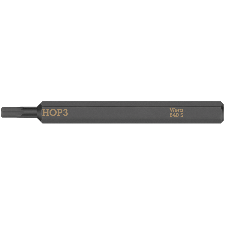 Біта WERA 840 S для ударної викрутки-гайковерта 921, тип наконечника HEX 3,0×70мм, 05018150001