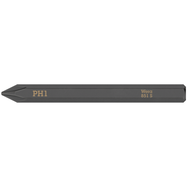 Біта WERA 851 S для ударної викрутки-гайковерта 921, Phillips PH 1×70мм, 05018160001