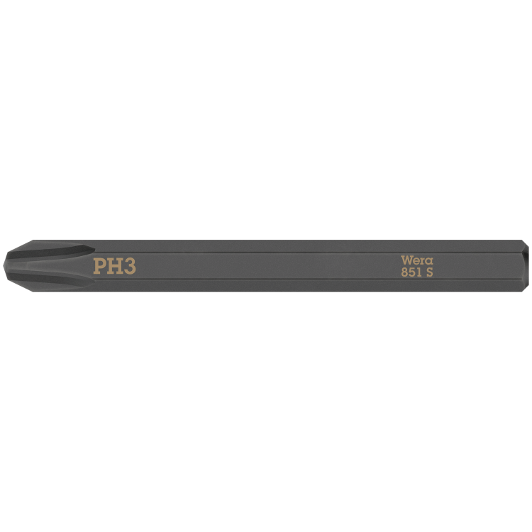 Біта WERA 851 S для ударної викрутки-гайковерта 921, Phillips PH 3×70мм, 05018162001