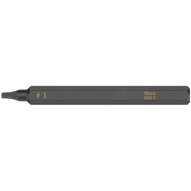 Біта WERA 868 S для ударної викрутки-гайковерта 921, тип наконечника квадрат #1×70, 05018171001