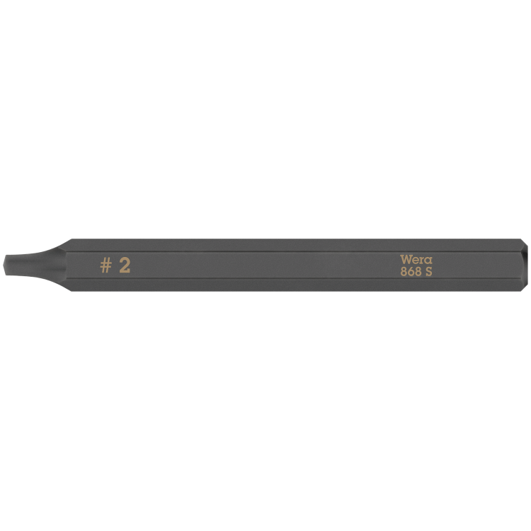 Біта WERA 868 S для ударної викрутки-гайковерта 921, тип наконечника квадрат #2×70, 05018172001
