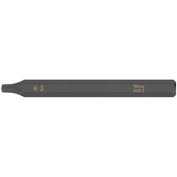 Біта WERA 868 S для ударної викрутки-гайковерта 921, тип наконечника квадрат #3×70, 05018173001