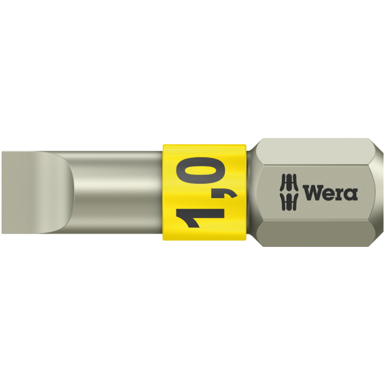 Біта WERA 3800/1 TS для гвинтів з шліцом, нержавіюча сталь, 05071001001, 1.0×5.5×25