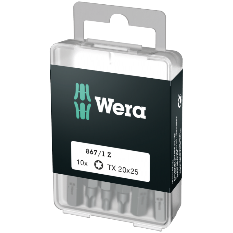 Біти WERA 867/1 DIY TORX®, 05072406001, 10×TX10×25