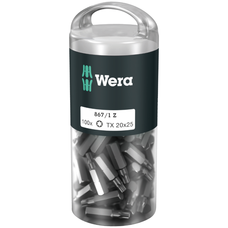 Біти WERA 867/1 TORX®, 05072446001, 100×TX10×25