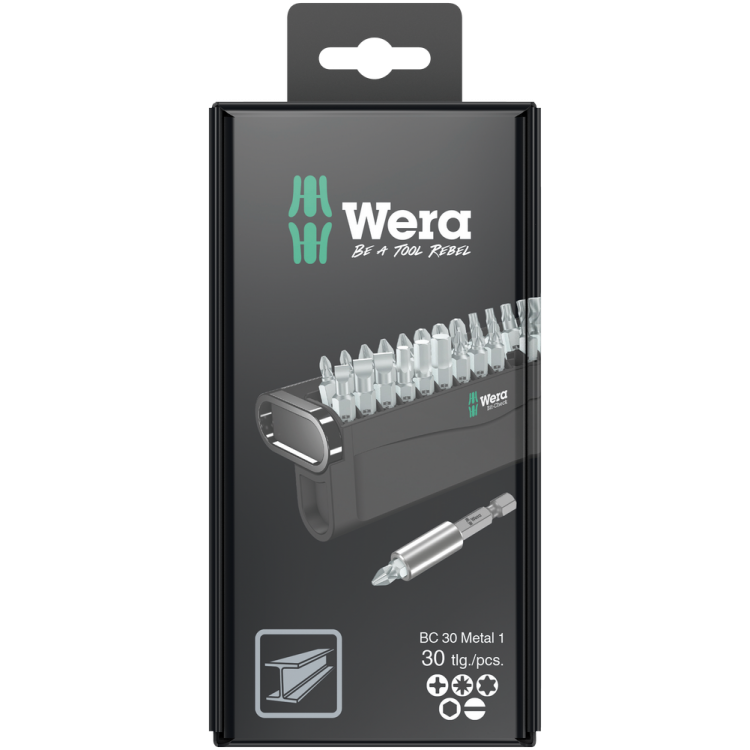 Набір біт WERA Bit-Check 30 Metal 1 SB, блістер, 05057440001