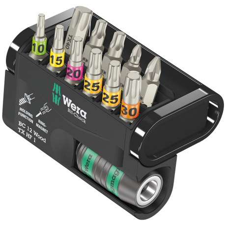 Набір біт WERA Bit-Check 12 Wood TX HF 1, 05057435001