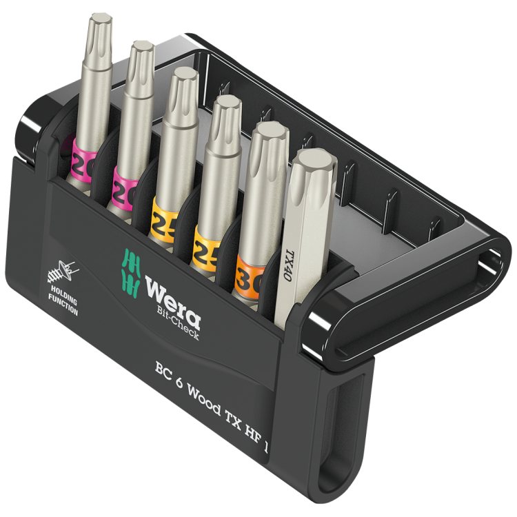 Набір біт WERA Bit-Check 6 Wood TX HF 1, 05056470001