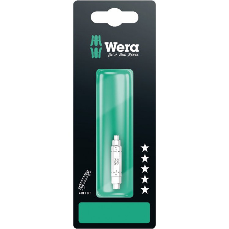 Біта WERA 9506 SB "4-в-1", HEX 3; 4; 5; 6 x 37мм, 05073201001
