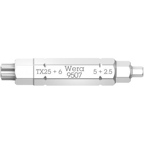 Біта WERA 9507 SB "4-в-1", HEX 2.5; 5; 6 x TX 25 x 37мм, 05073202001