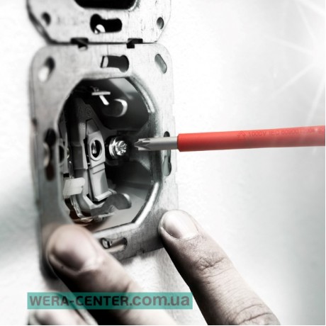 Викрутка ізольована PlusMinus, Pozidriv/шліц, WERA 165 i PZ/S VDE, 05006190001, PZ/S#1