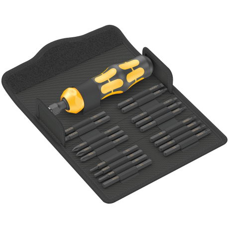 Ударна викрутка-гайковерт зі змінними насадками WERA Kraftform Kompakt 900 Imperial Set 1, 05018111001