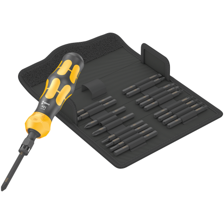Ударна викрутка-гайковерт зі змінними насадками WERA Kraftform Kompakt 900 Imperial Set 1, 05018111001
