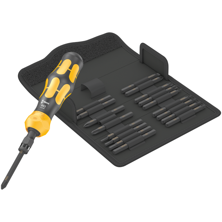Ударна викрутка-гайковерт зі змінними насадками WERA Kraftform Kompakt 900 Set 1, 05018110001