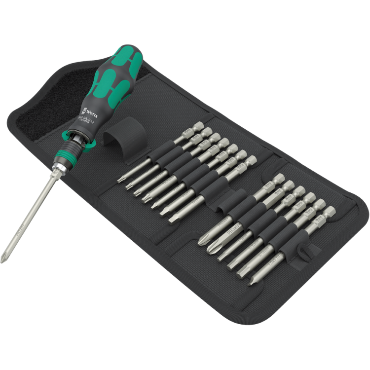 Набір викрутка з тріскачкою та бітами WERA Kraftform Kompakt 838 RA-R M Set Imperial 1, 05051066001
