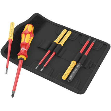 Викрутка зі змінними насадками WERA Kraftform Kompakt VDE 7 Universal 2 TIE Pozidriv PZ, 05006601001
