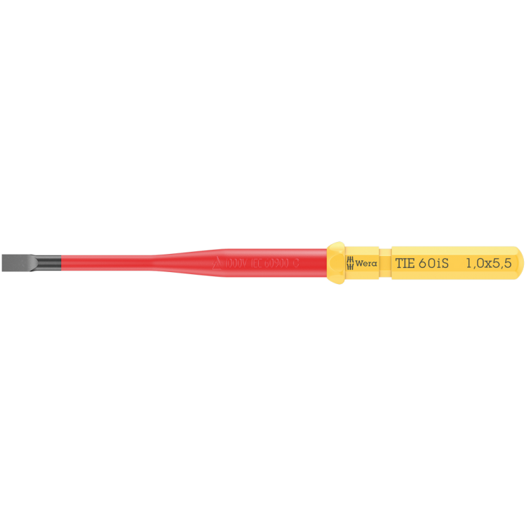 Змінна насадка діелектрична WERA Kraftform Kompakt VDE 60iS TIE Slim шліцева 5.5мм, 05006508001