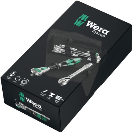 Набір WERA KRAFTFORM KOMPAKT ZYKLOP MS1 METAL/SPEED 1/4", 05135949001