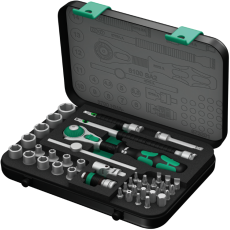 Набір WERA ZYKLOP SPEED 8100 SA 2, привід 1/4", 05003533001, метричний