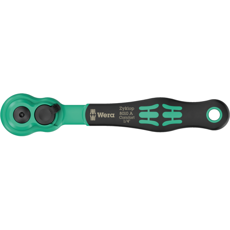 Тріскачка з перемикачем реверсу WERA 8010 A Zyklop Comfort квадрат 1/4, 05005600001