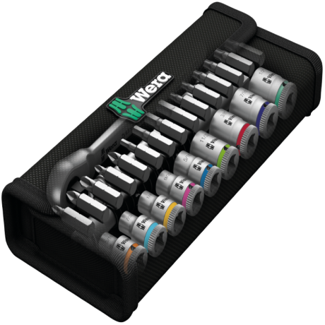 Набір WERA ZYKLOP METAL PUSH 8100 SA 10, привід 1/4", 05004020001, дюймовий