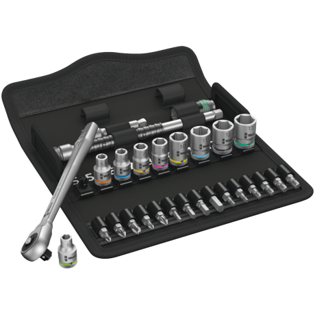 Набір WERA ZYKLOP METAL PUSH 8100 SA 7, привід 1/4", 05004017001, метричний