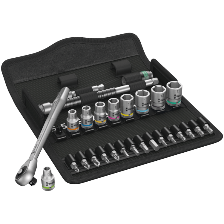 Набір WERA ZYKLOP METAL PUSH 8100 SA 7, привід 1/4", 05004017001, метричний