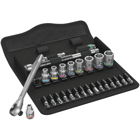 Набір WERA ZYKLOP METAL PUSH 8100 SA 10, привід 1/4", 05004020001, дюймовий