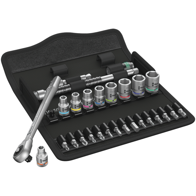 Набір WERA ZYKLOP METAL PUSH 8100 SA 10, привід 1/4", 05004020001, дюймовий
