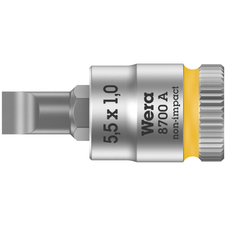 Викруткова головка шліцева Zyklop 8700 A FL, з приводом 1/4", 1.0×5.5мм, 05003321001