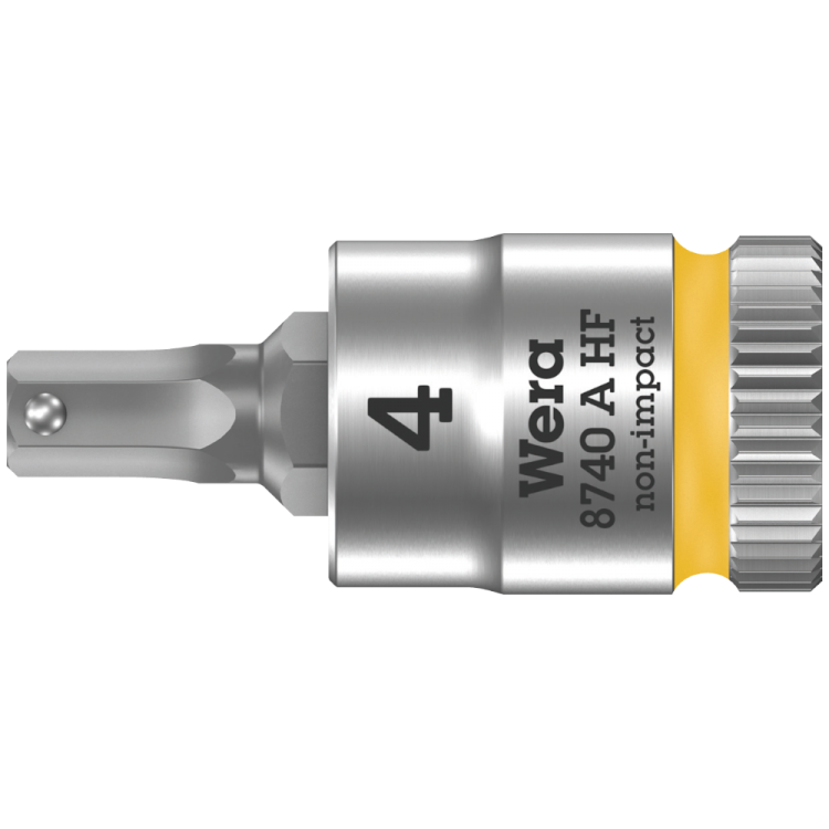 Викруткова головка Zyklop 8740 A HF, з приводом 1/4", з фіксуючою функцією, 4.0×28.0мм, 05003333001